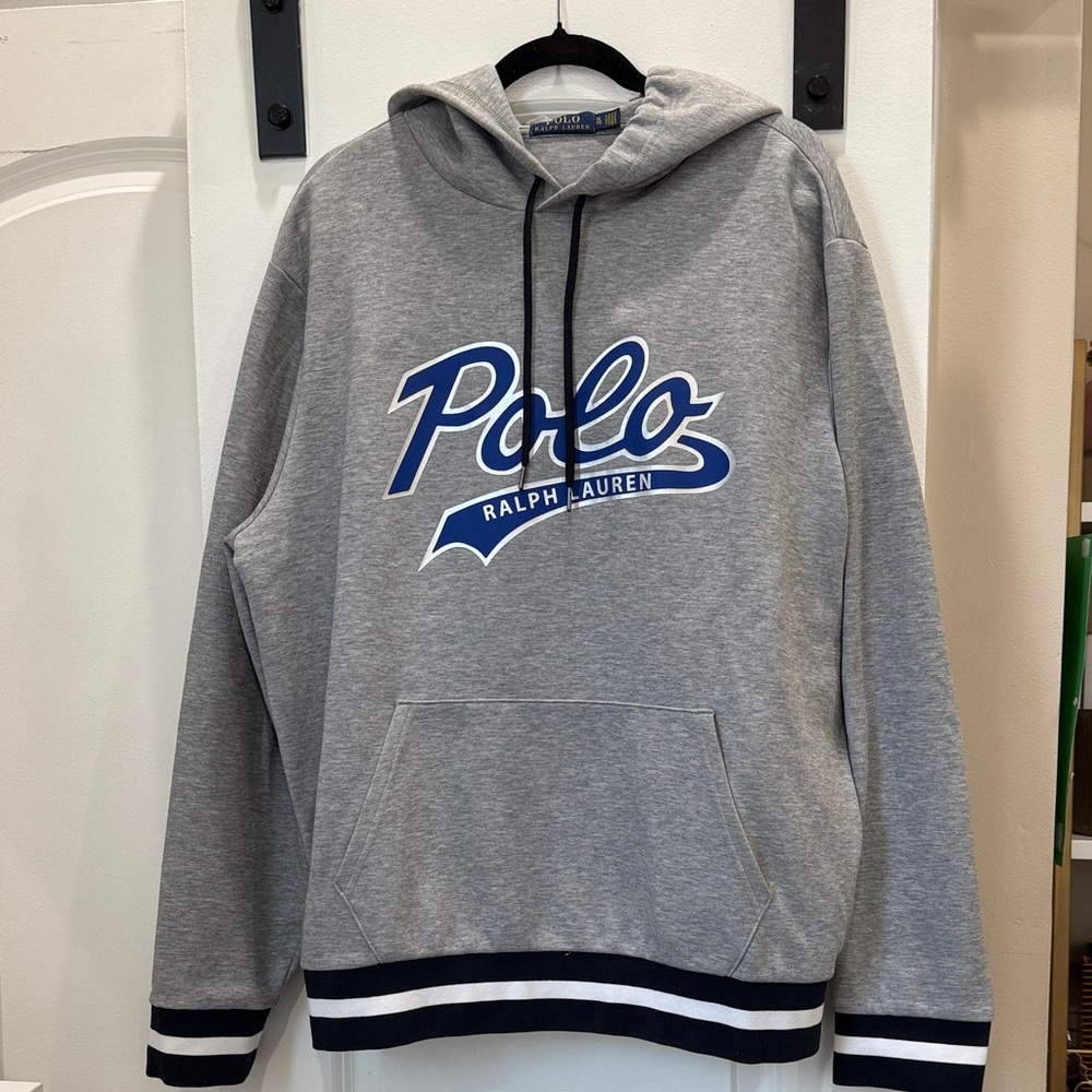 Men’s Polo by Ralph Lauren Gray and Blue Hoodie